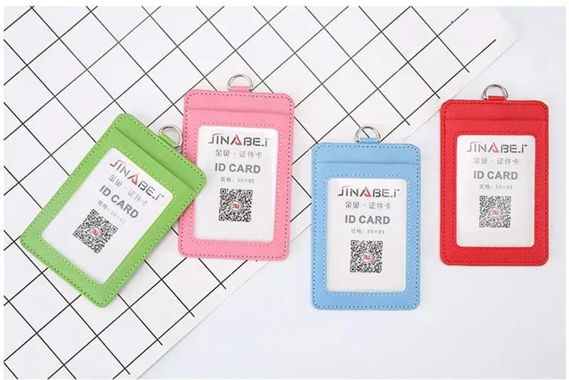 Premium PU Leather ID Badge Holder with Necklace Lanyard - Double Card  Sleeve, Shop Now! from Dhgate Other Office & School Supplies - price 1.4