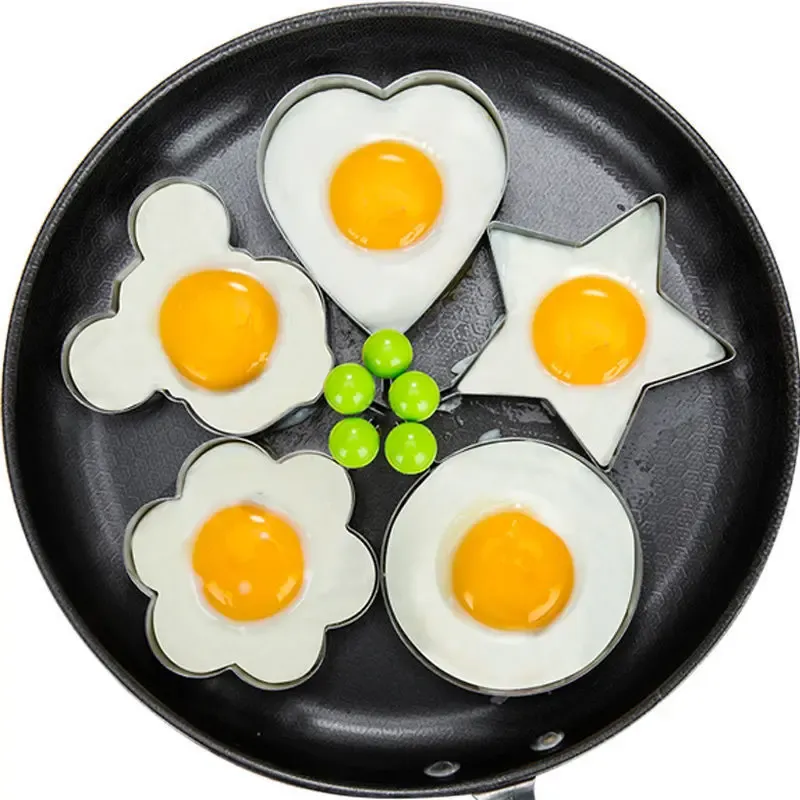 Formy 5PC/zestaw stali nierdzewnej Smażone jajko naleśnik do jajka Omletowa Omletowa forma Forma Smażenie jajka narzędzia kuchenne