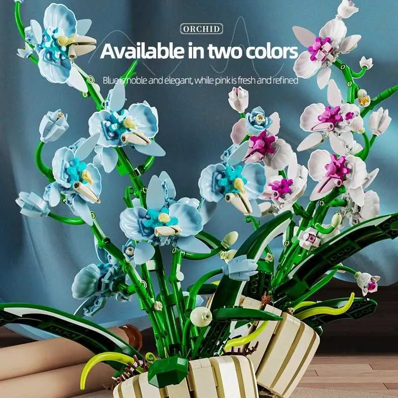 Orchid Building Block Bouquet - Eternal Flower Display, Desktop