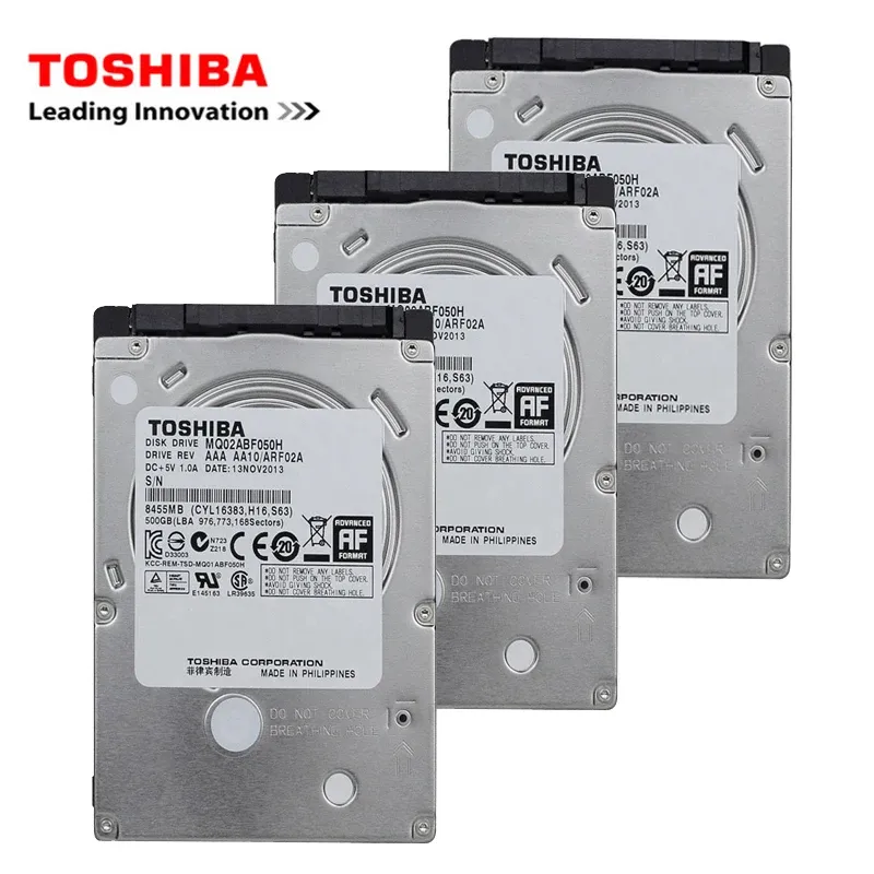 Приводы Toshiba 320GB 2,5 "ноутбука SATA2 Внутренний 120G 160G 250G 500G 1T 2T HDD жесткий диск привод 54007200RPM Disco Duro Interno