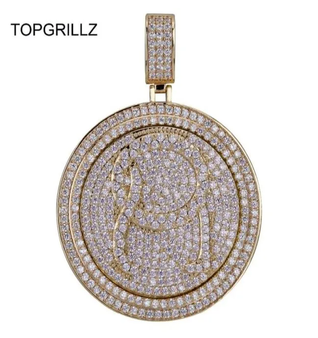 TOPGRILLZ qc Spinner list wisiorek wisid lodowy mrożony hippunki złoto srebrne łańcuchy kolorów dla mężczyzn CZ Charms Prezent biżuterii J19071336775482