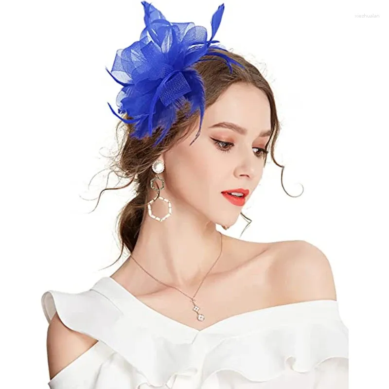 Accessori per capelli Dance Feather Head Flower Plus perline in maglia Abito per esibizioni Bridal Casetes