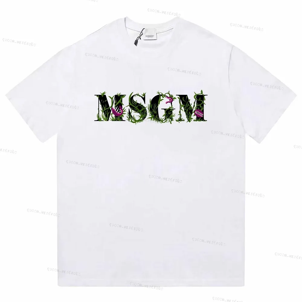 MSGM TEEデザイナーTシャツデザイナー男性用シャツ100コットンマン3DプリントメンズファッションTシャツメンズスウェットシャツメンズ特大TシャツファッションTシャツ