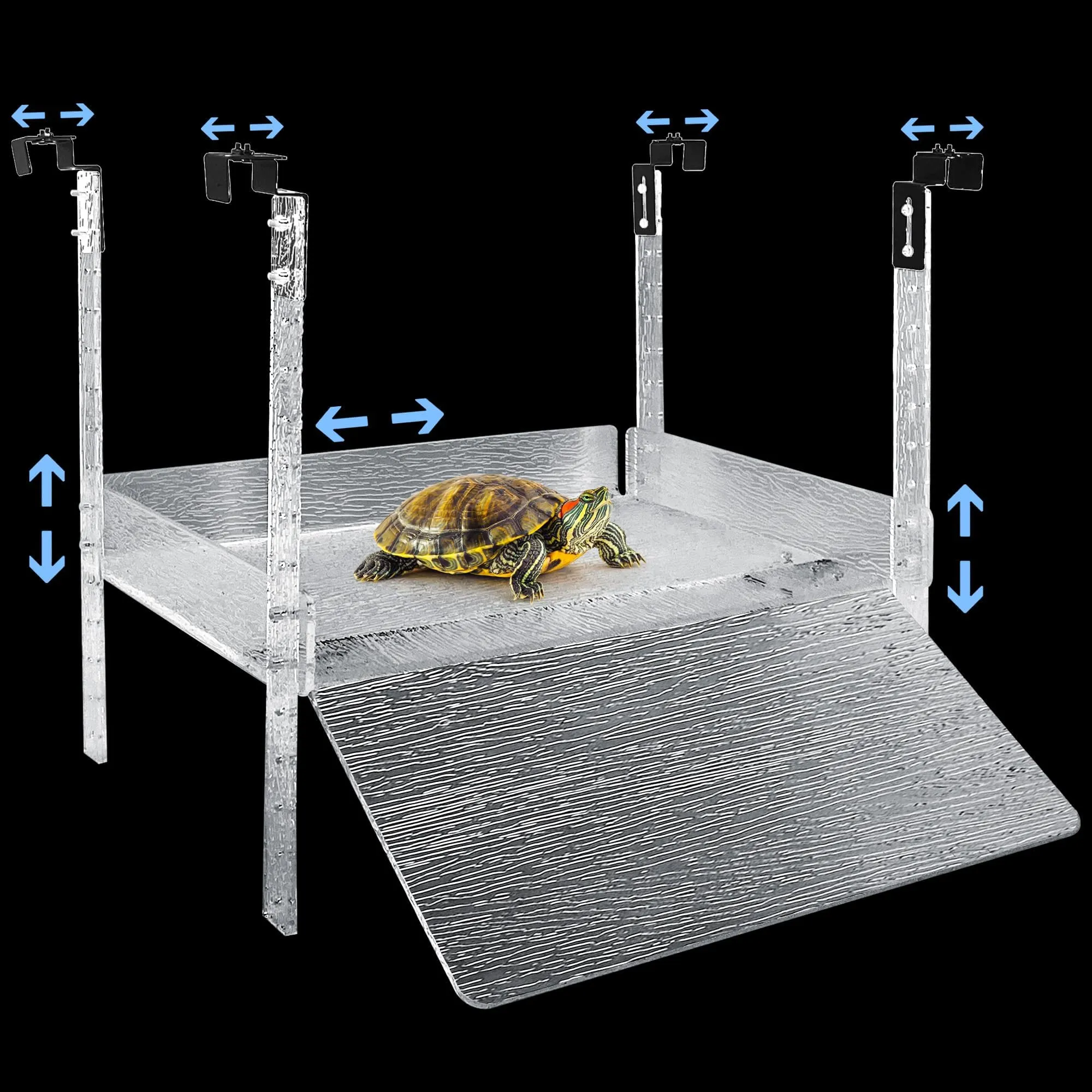 thumbnail image 2 of Aquatic Turtle Dock GLMFAN Turtle Basking Platform - Adjustable Hanging Dock For Aquatic Turtles Quai Flottant 2 of 14