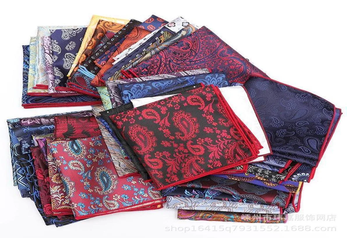 10 piezas lote grande de 32 cm de pañuelo Man Paisley Flower Dot Pocket Square Men Paisley Casual Hankies para hombres039s traje Weddin6232094