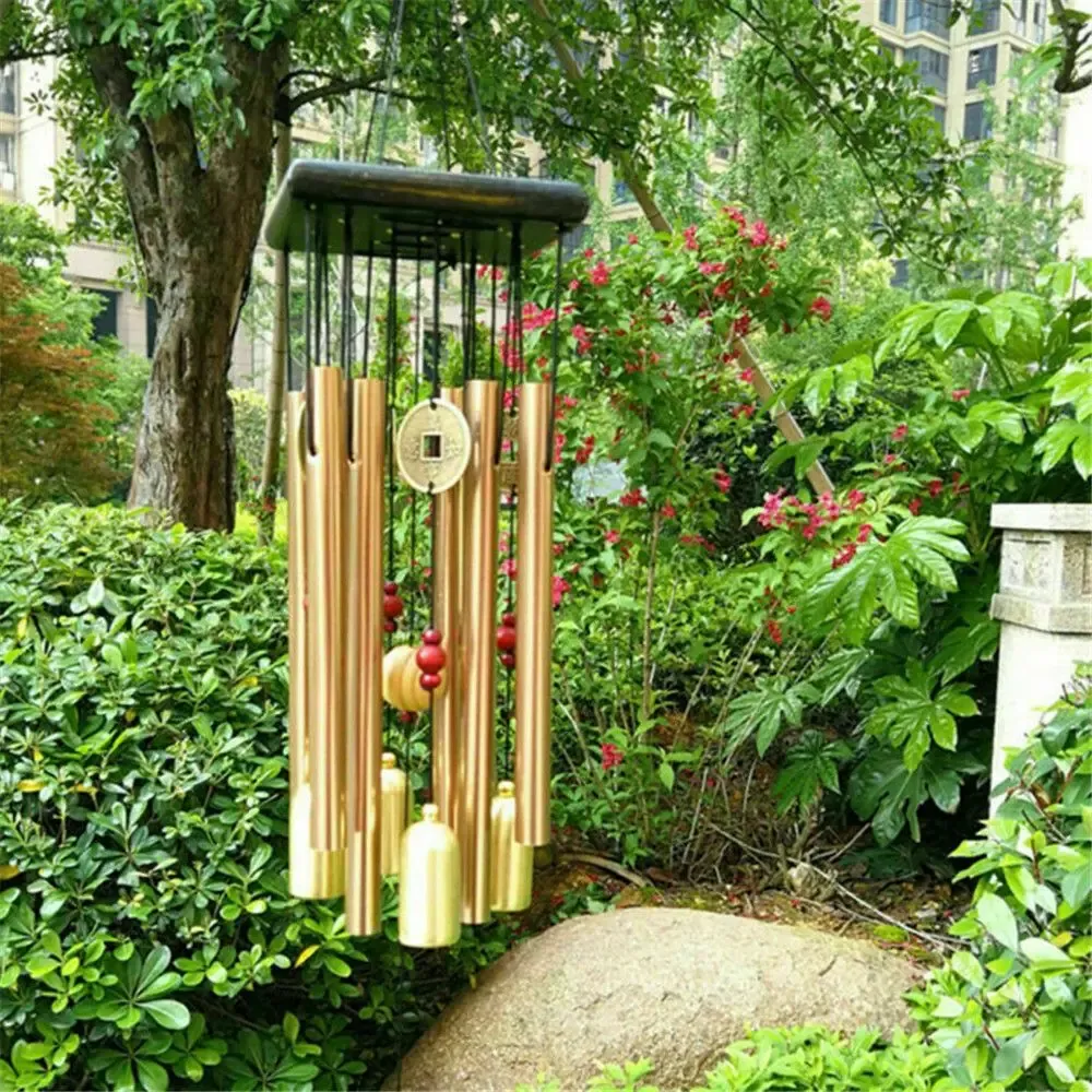 Councilles de porte grand carillon de vent extérieur Copper cloche de vent de vent ancien suspendu avec tubes en alliage en aluminium jardin de la maison de la maison