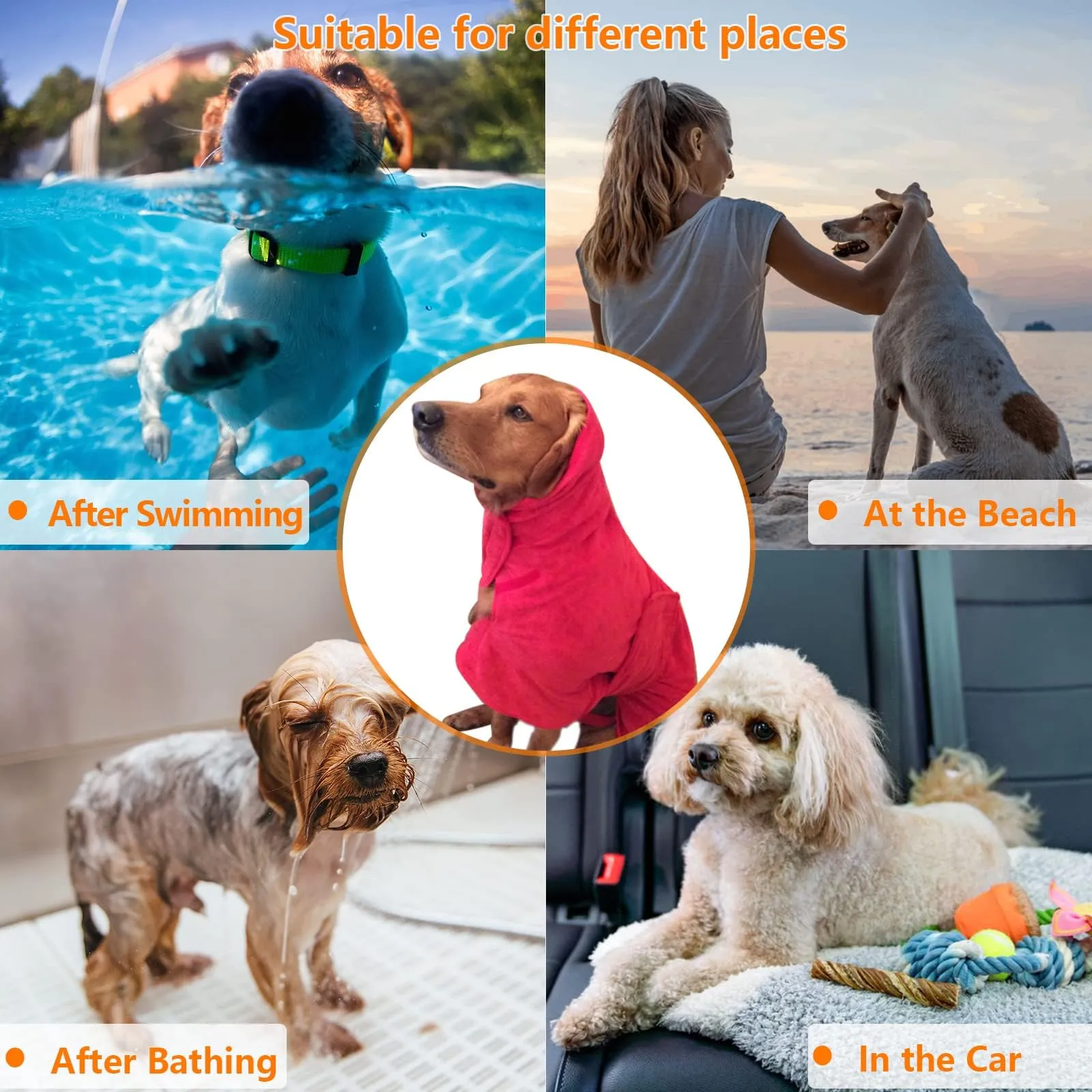 Flauschiger Bademantel Für Hunde – Super Saugfähig & Kuschelig Nach Dem Baden!