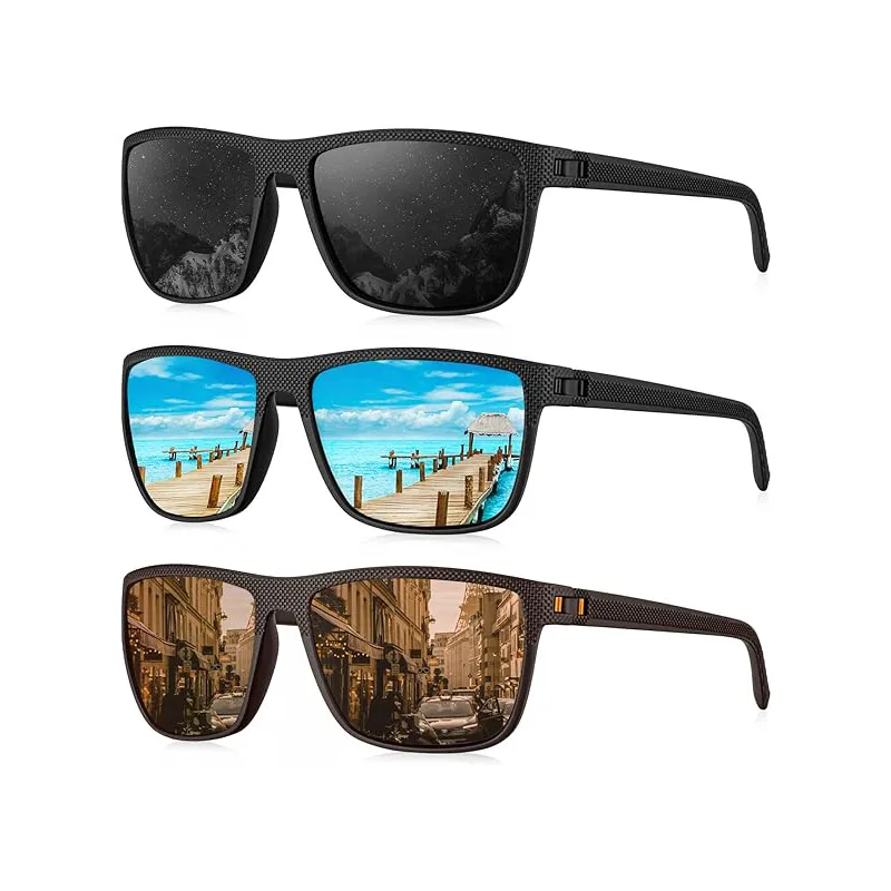 Luxury Polarized Sunglasses 3 Pack For Men UV400 Protection  display picture 1