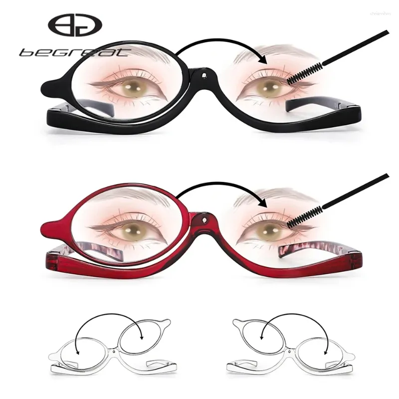 Sunglasses BEGREAT Makeup Reading Glasses Magnifying Flip Down Cosmetic Readers Eye For Women