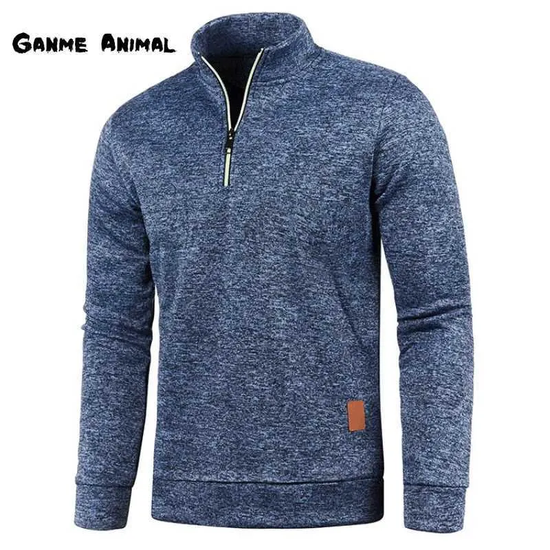 Herren Hoodies Sweatshirts Herren Hoodies Sweatshirts Herbst Herbst Herbst Dicke halbe Reißverschluss Pullover Herren Hoodie Spring Feste Farbe Turtle Hals Pullover 4xl 240425