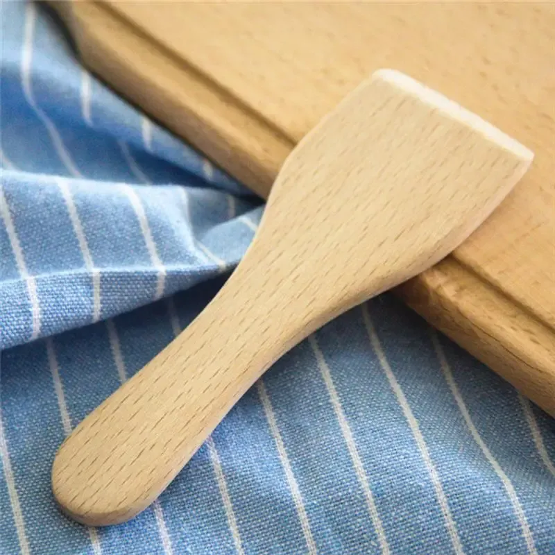 Ustensiles 4pcs Small Beech Butter Spatules en bois antiadhésif Turner à chaleur Cuisine de cuisson Rice cuillère Ustensiles