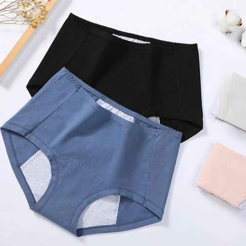 Pantidas de mujeres 3pcs ropa interior menstrual a prueba de fugas de algodón transpirable pantalones fisiológicos lencería sanitaria femenina suave