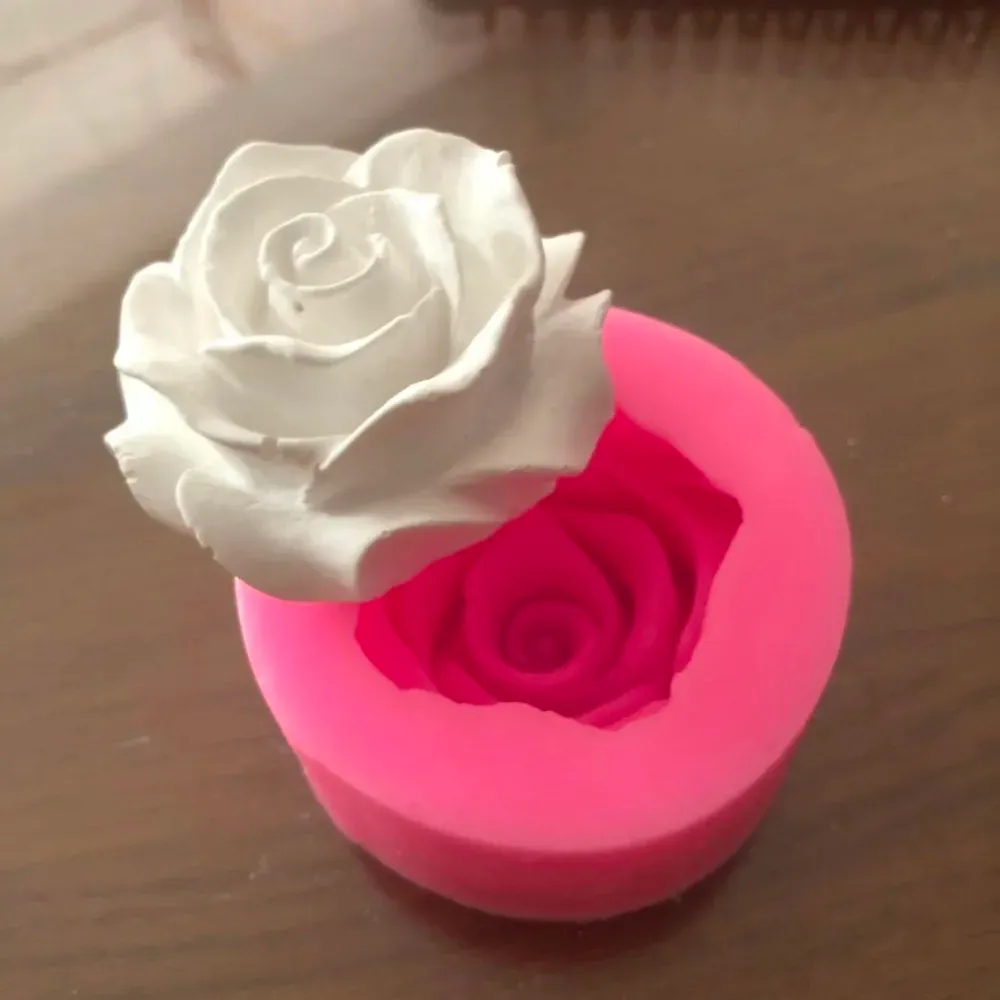 Vormen Bloem Bloom Rose vorm Siliconen Diy 3D Cake Mold Fondant Soap Cupcake Candy Chocolate Jelly Decoratie Bakgereedschap Mallen