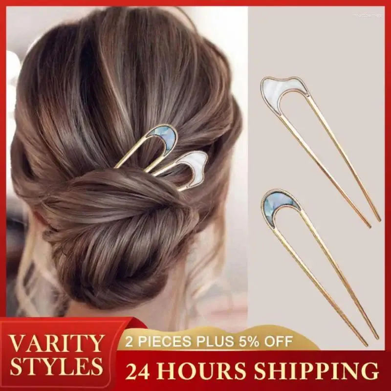 Hair Clips Alloy Round Top Hairpin Bun Cage Minimalist Holder Modern Stylish Stick Girl Headwear Accessories Jewelry