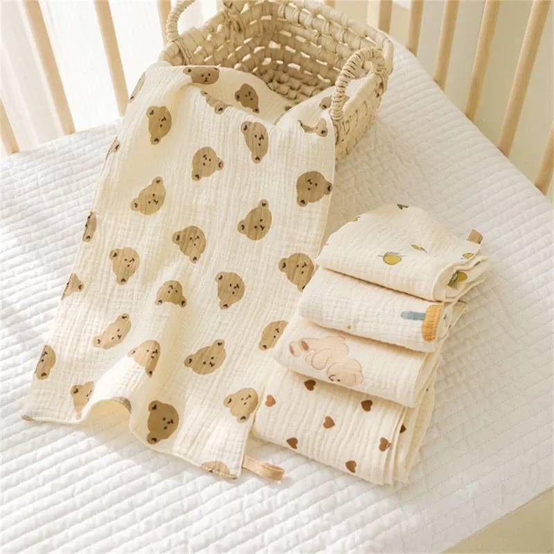 Produkt bawełniany muślinowy ręcznik do twarzy dla dzieci długi bekroć do nowonarodzonego przedszkola ręczniki ręczniki dla niemowląt ślinę śliną