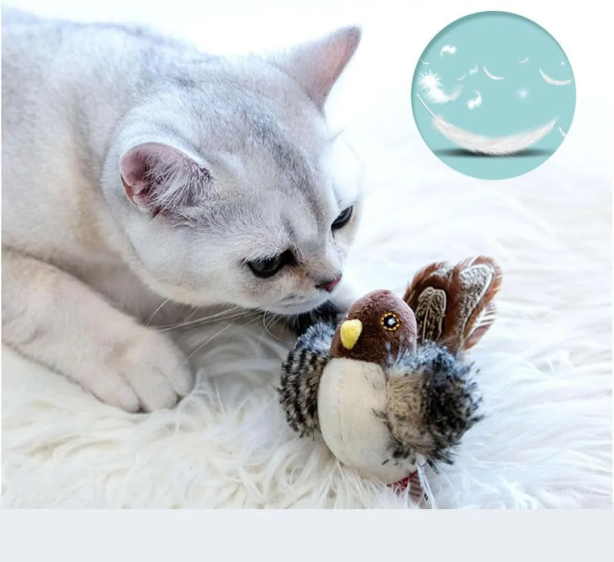 thumbnail image 2 of Bird Toy For Cats Flappy Bird Cat Toy - Rechargeable Chirping Bird With Flapping Wings For Indoor Cats Catnip Toys 2 of 10