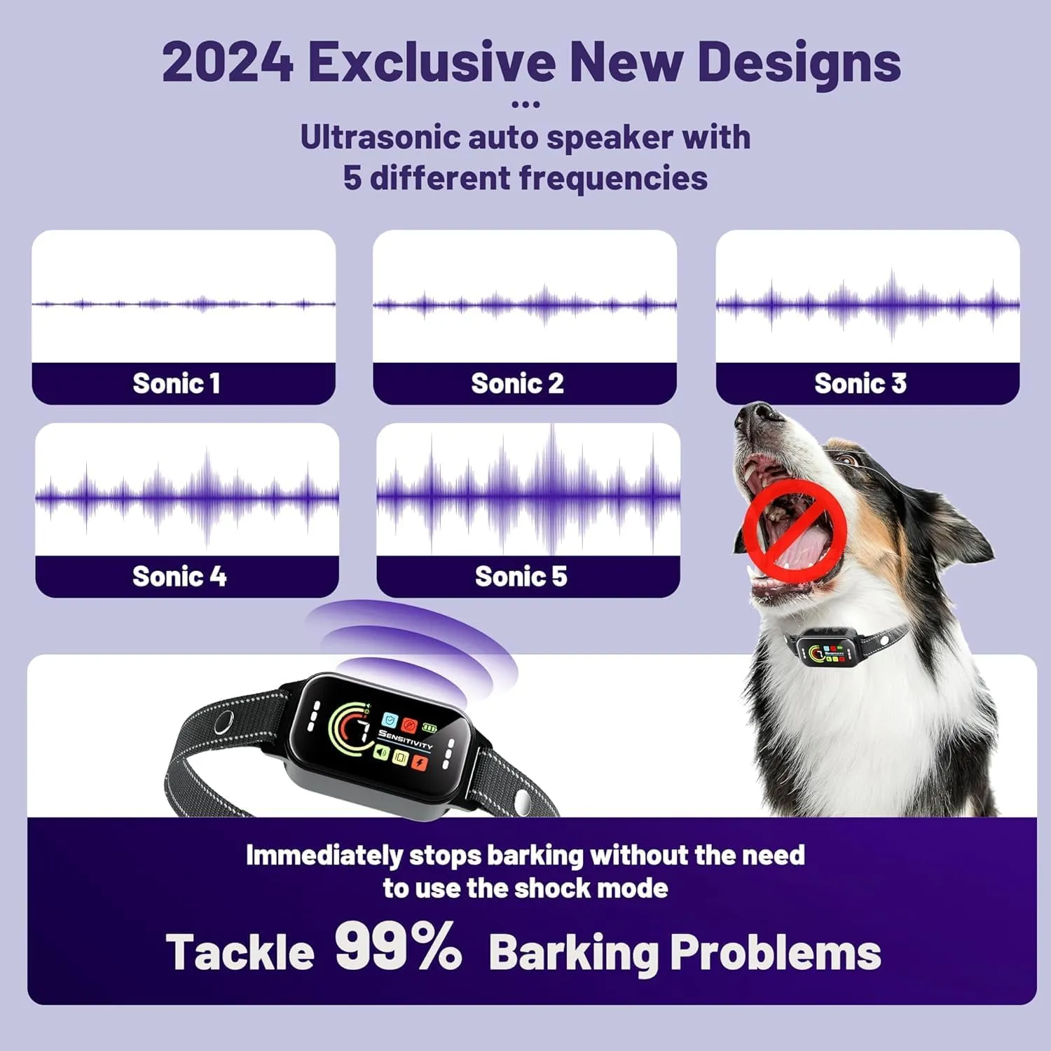 A Premium Wheel Hub Bearings Bark Collar For Medium Dogs