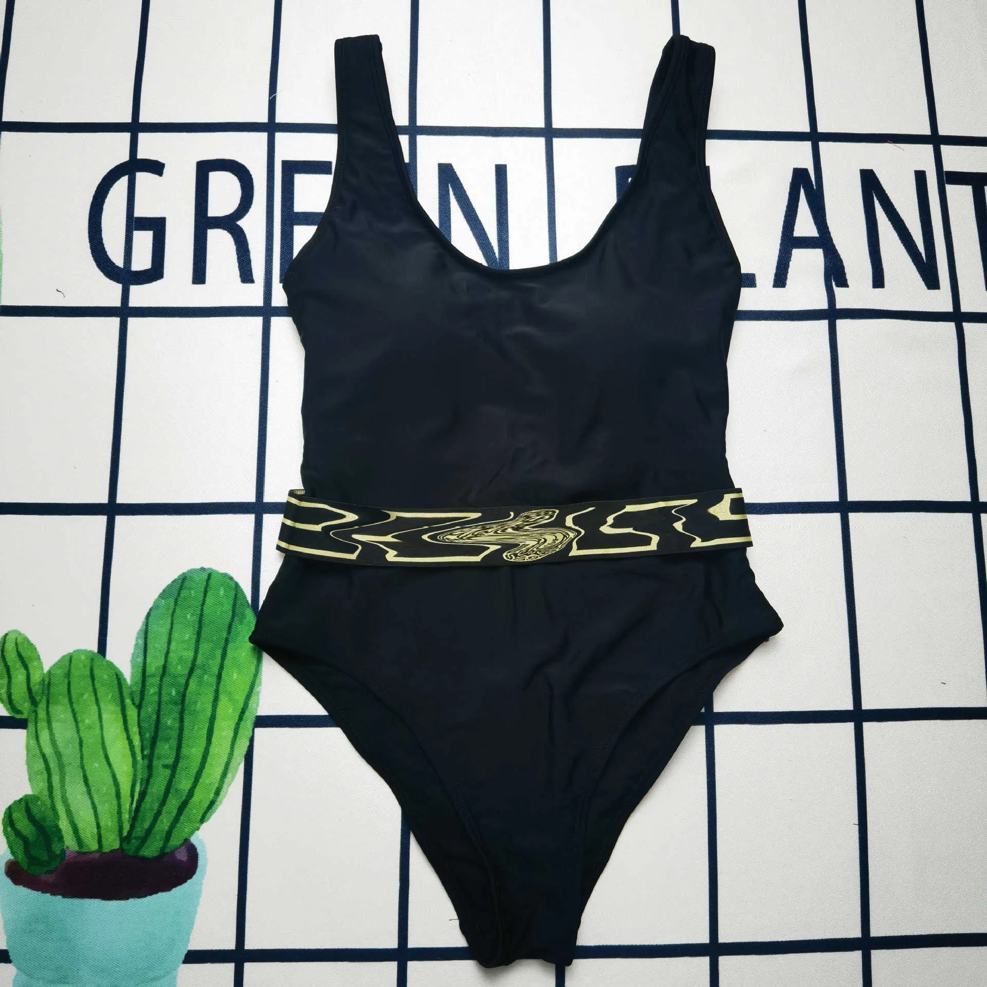 New Swimsuit Women Fanjia Solid Sexy Open One Piece Fomens Swimsuit