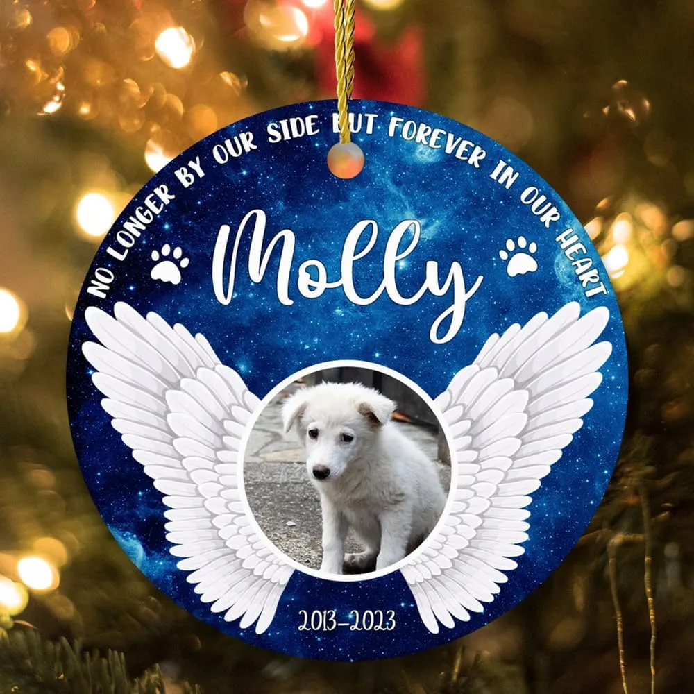 Personalized Dog Photo Ornament: Custom Pet Memorial Christmas Ornament ...