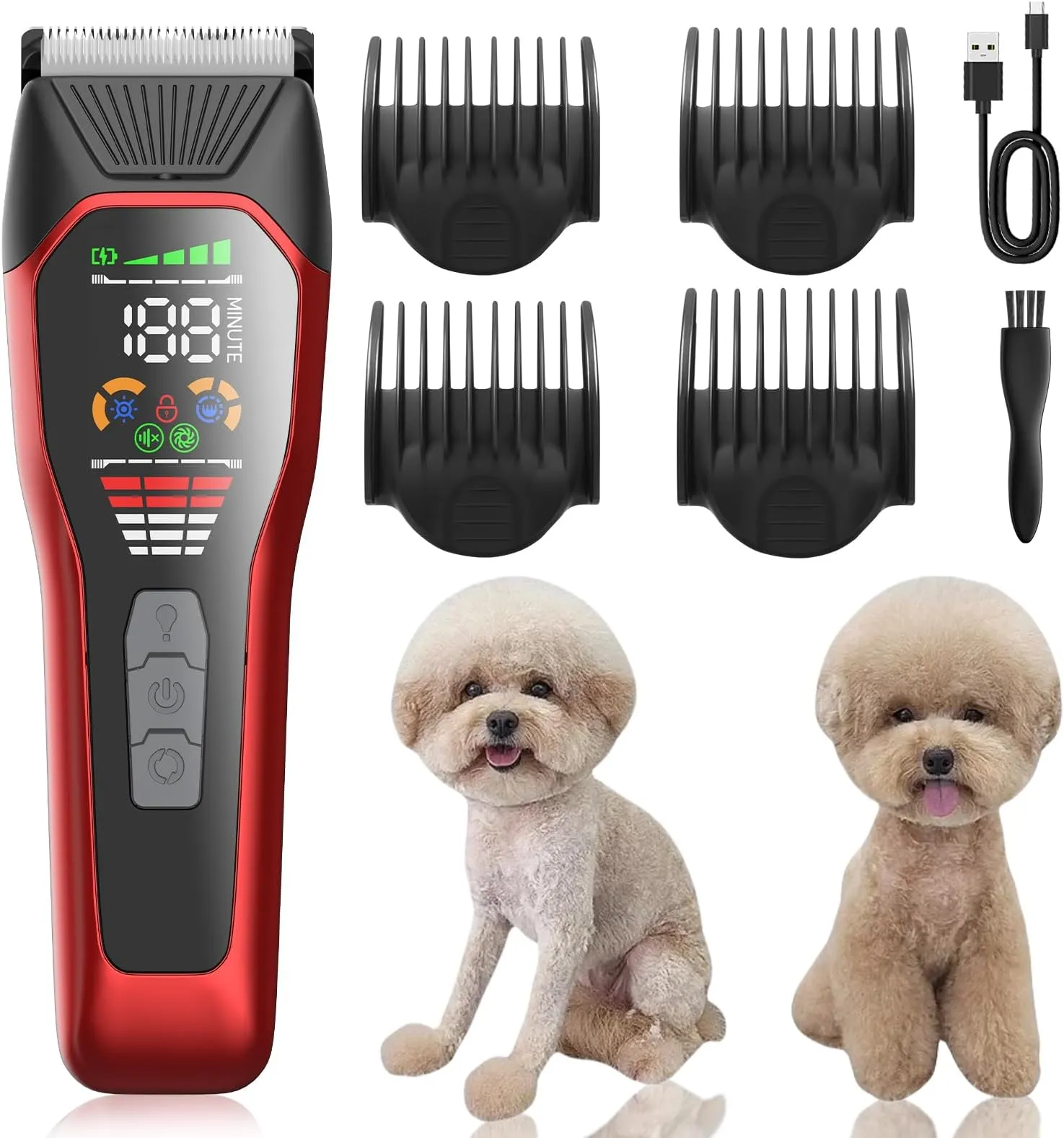 Heavy Duty Pet Hair Trimmers: Cordless Dog Clippers for Thick Coats  Rechargeable, Low Shop Now!