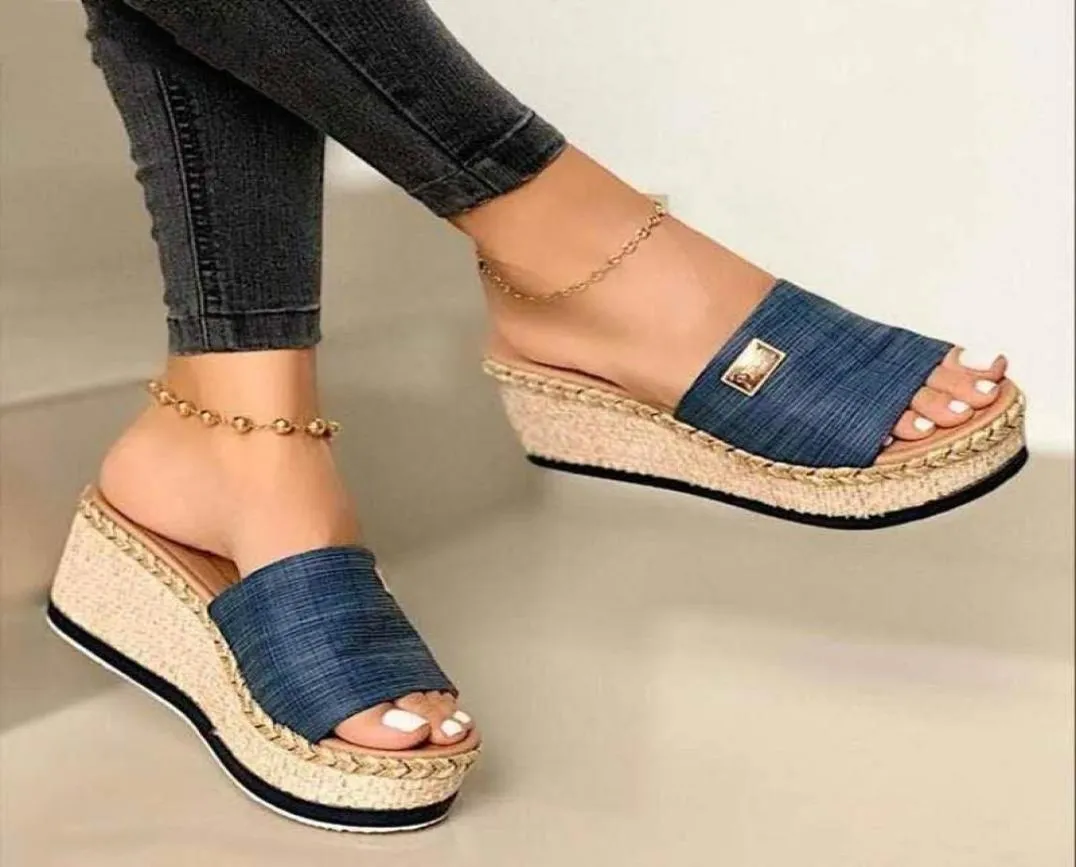 2021 Summer sandals Shoes Boots Fashion Highheeled Wedge Heel Waterproof Outdoor Beach Casual Women039s Zapatos Mujer16951702