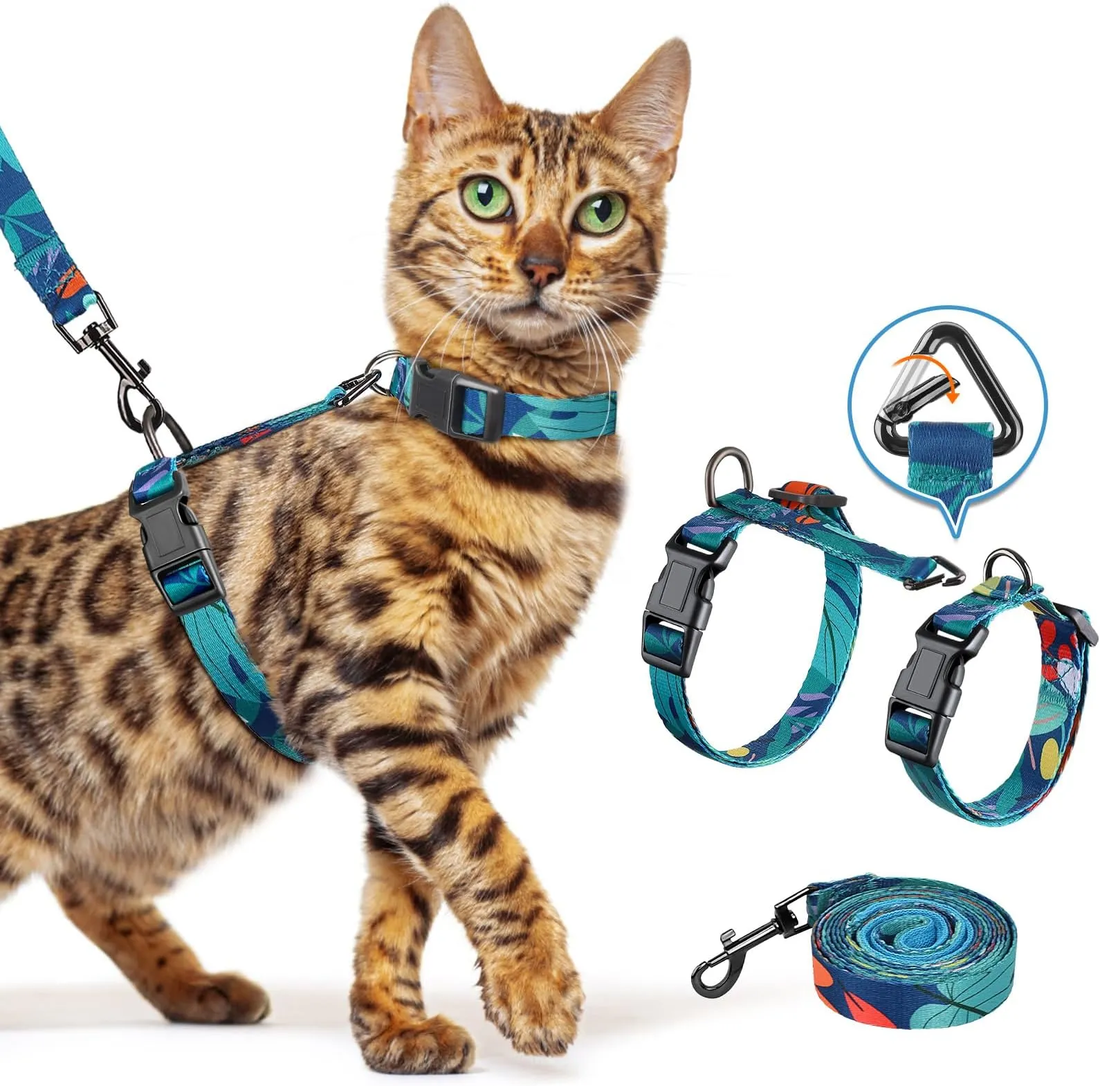 Cat Harness Rabbitgoo And Leash For Walking, Escape Proof Soft Cat