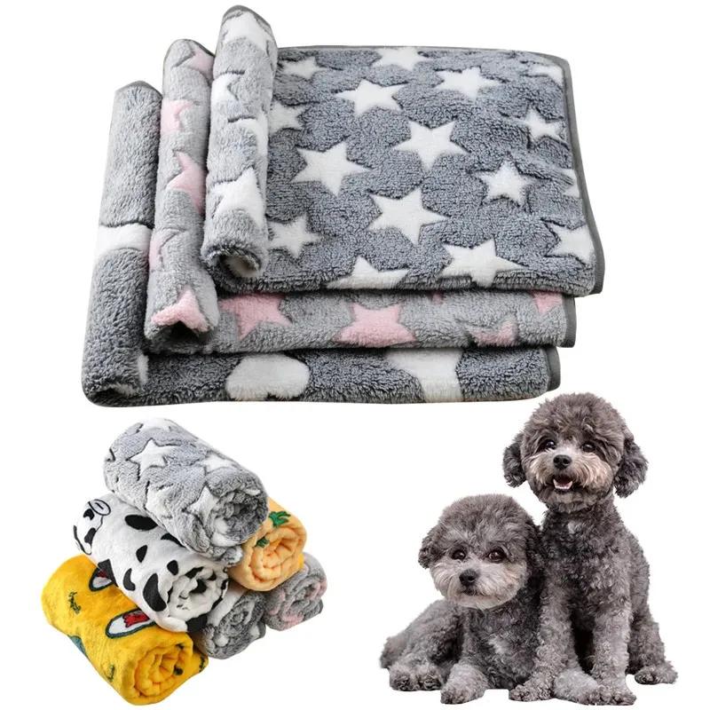 Dog Bed Mat Blanket Soft Cozy Pet Cushion For Small Large Dogs Spring Autumn Warm Travel Mats French Bulldog Chihuahua Supplies 240424