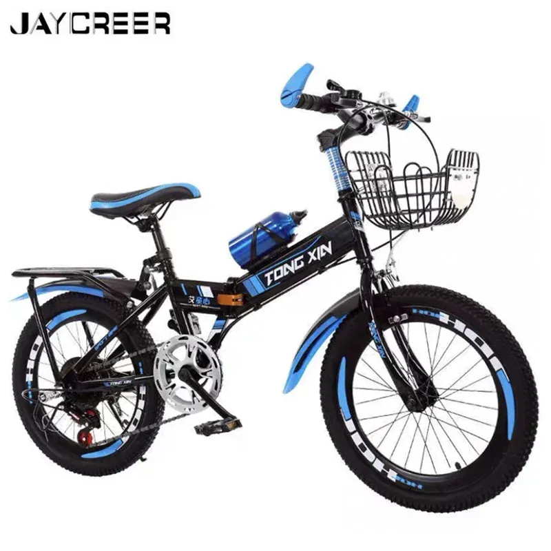 Cykel Jaycreer 18 tum 20 tum 22 tum vikbara barn mountainbike, talade hjul