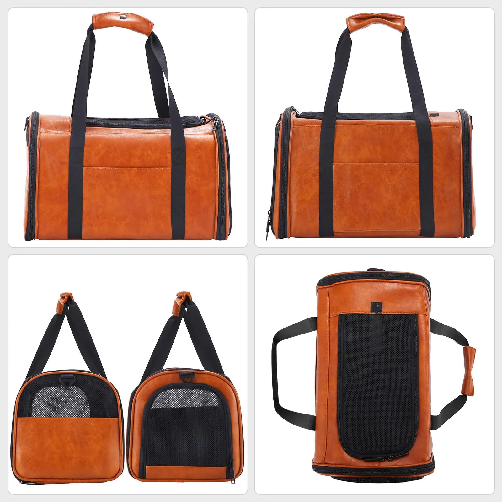 thumbnail image 2 of Puppy Handbag Carrier Soft-Sided Pet Carrier For Small Dogs & Cats - Collapsible Travel Bag With Breathable Mesh Cat Carrier Hard 2 of 9