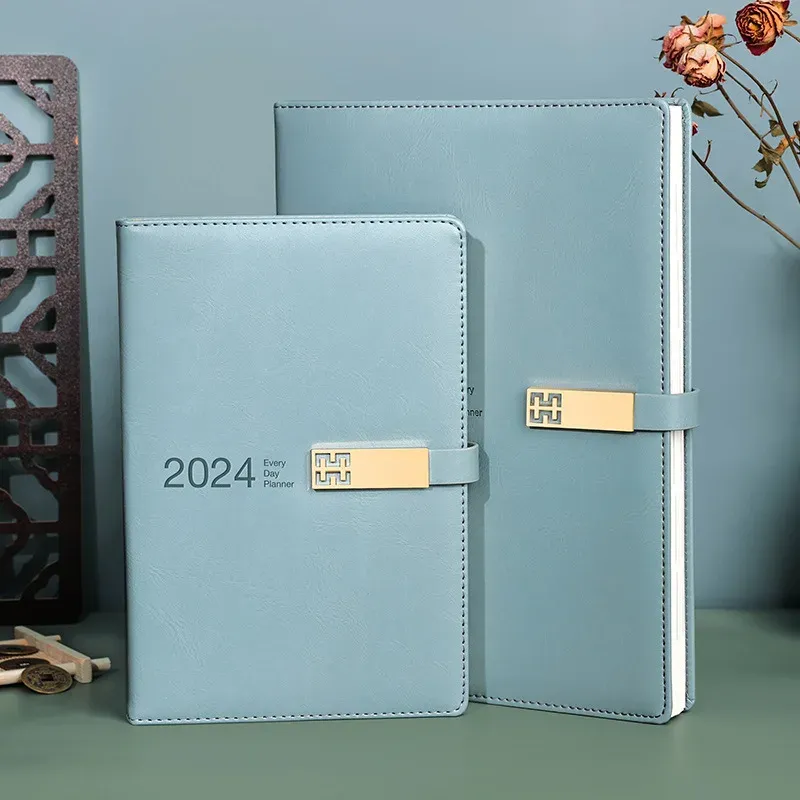 Note-bottier 2024 Planificateur 2024 Agenda Notebook and Notepad Stationery Organizer Diary A5 / A4 Journal Daily Calendar Sketchbook Kit Book Book Book
