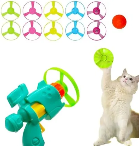 Flying Disc Launcher Toys Manual Capture Catching Outdoor Games For Ki