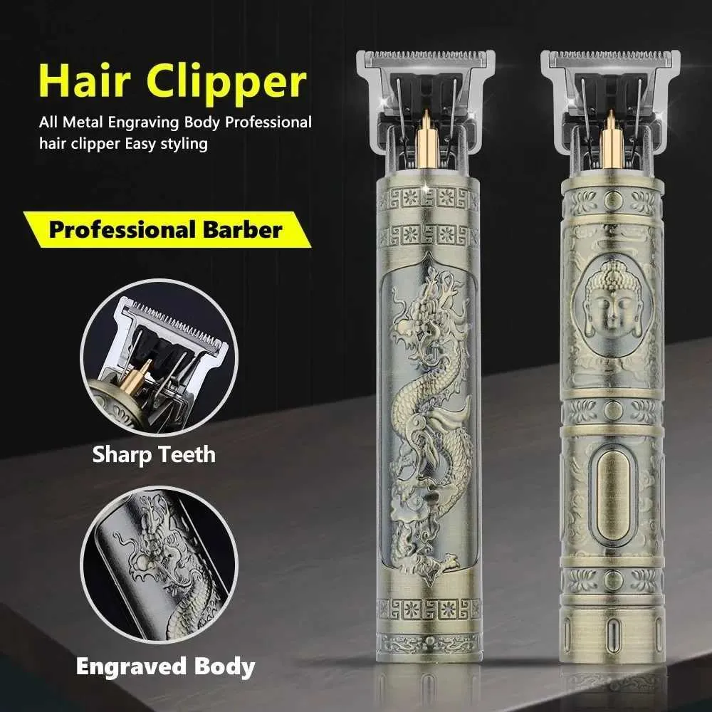 Trimmer de cheveux T9 USB Claictoraire électrique Clipper Rechargeable Nouveau type de rasoir pour hommes Barber Barber Barbe professionnelle Q240427