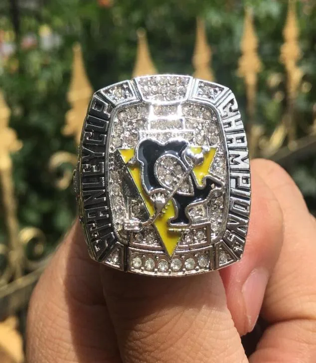 2009 Pittsburgh Penguins Crosby Cup Cup Hockey Championship Ring Set Men Fan Souvenir Gift Wholesale 2019 DropShipping4438040