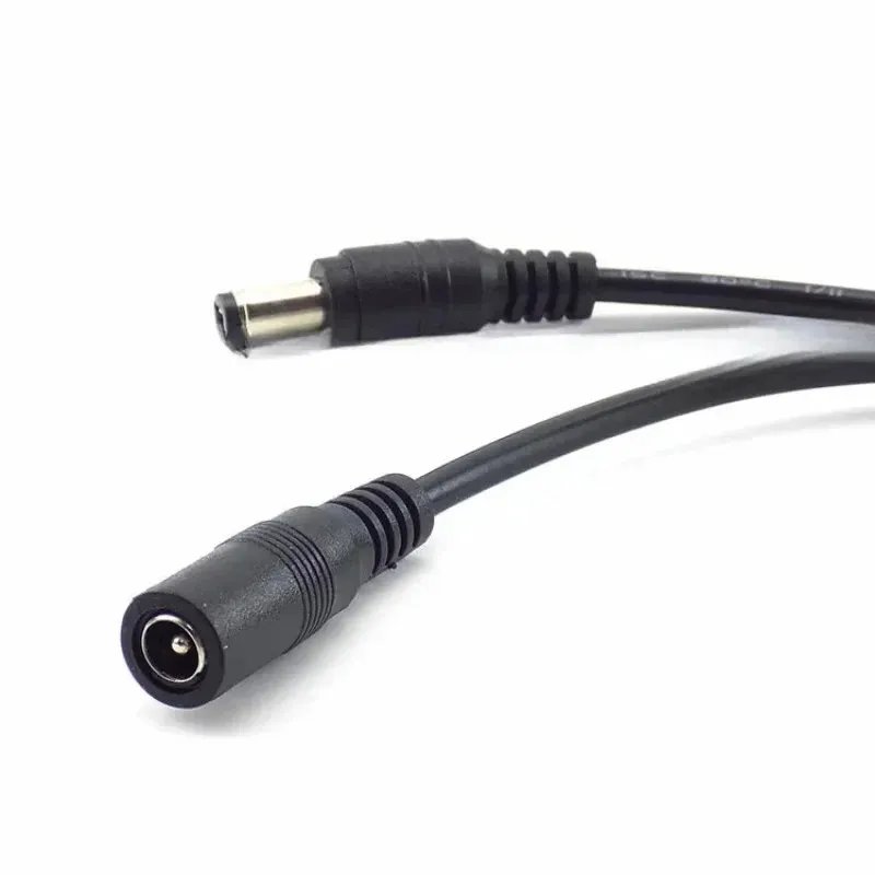 1 metro de 1 metro fêmea de cabo de alimentação feminina Extensão 5V 2A Adaptador de cabo de alimentação 5.5/2,1mm Conector para câmera de segurança CCTV