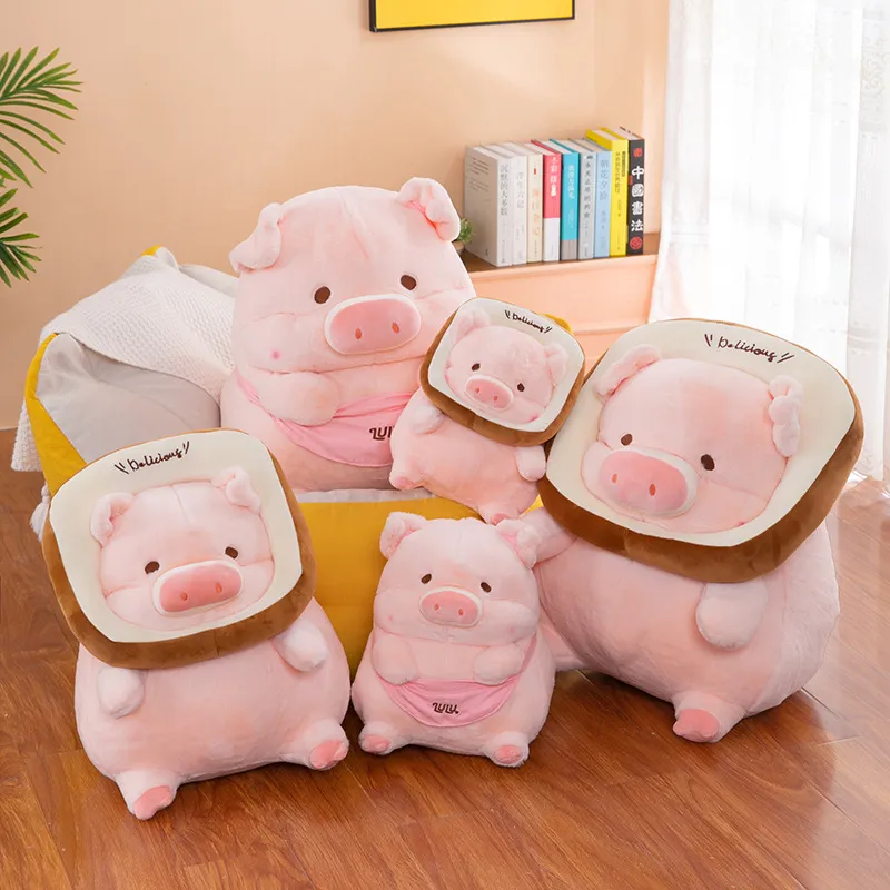 Nouveau cochon muette mignon jouet en peluche lulu pouf poupée pigle lit super sofw oreiller grave machine poupée en gros