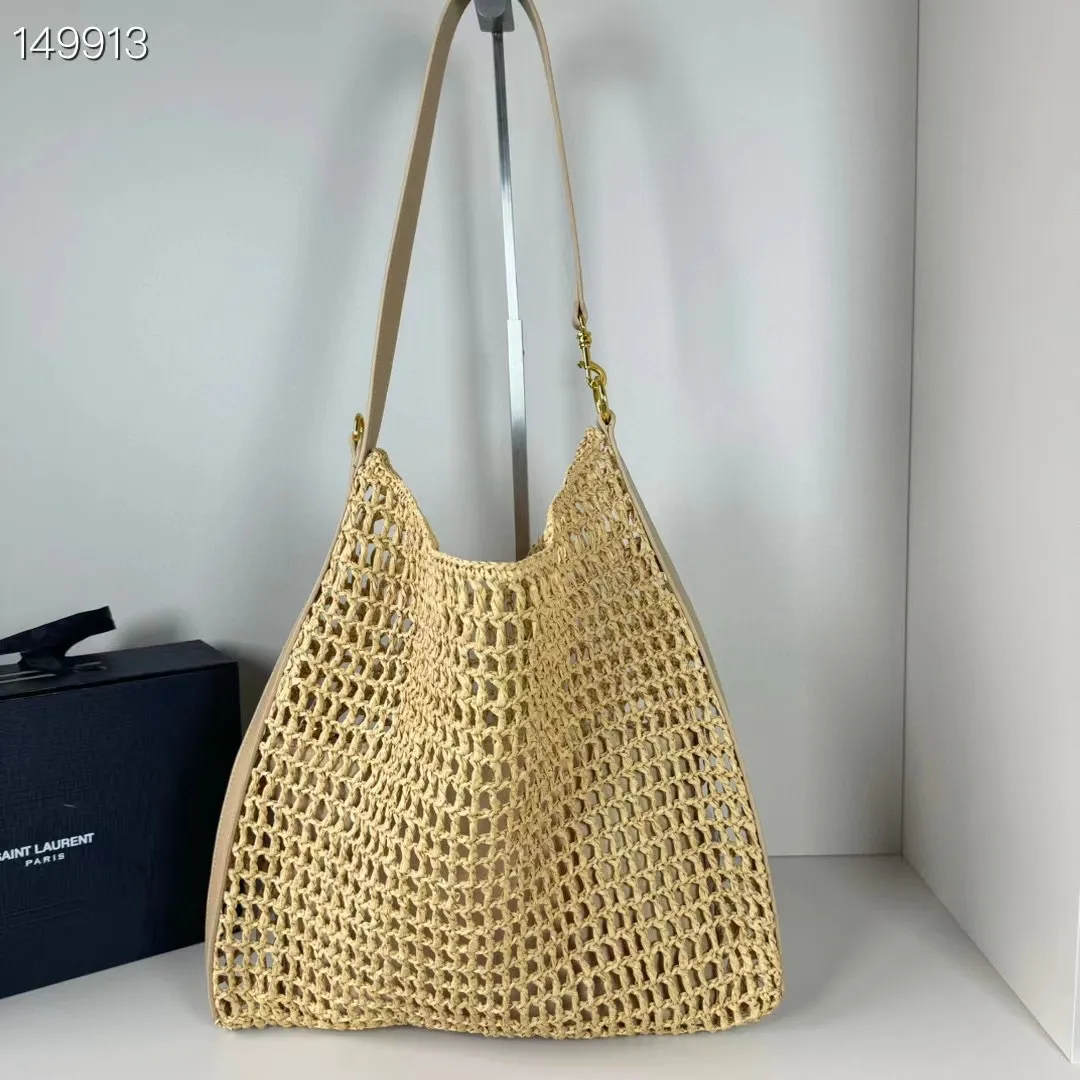 Sacs fourre-tout designer sac de paille Femme Raffia Raffia Handbag Fashion Summer Beach Sac Petit Sac Luxur