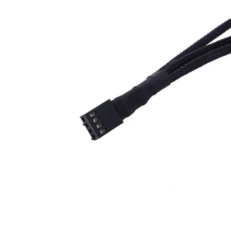 Cavo della ventola PWM a 4 pin di alta qualità da 1 a 3 modi Splitter Nero maniche nera 27 cm Connettore del cavo di estensione di lunghezza