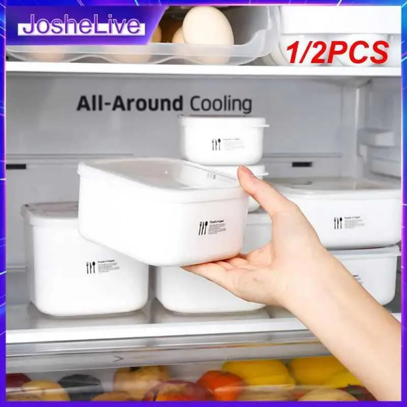 Bento Boxes 1/2pcs مربع غداء محمول يستخدم لمرتبات المكاتب المدرسية المبردات الغذاء حاويات الأوعية الميكروويف نضارة الحفاظ على Bento Q240427