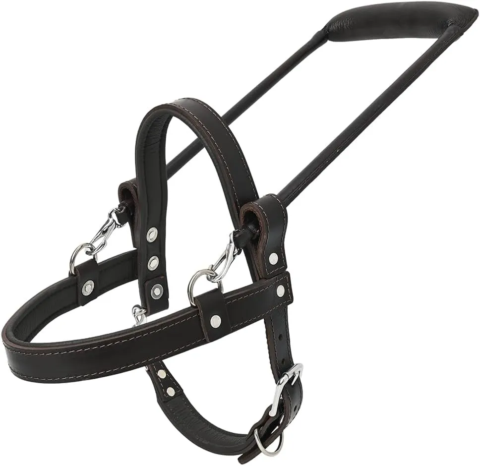 Guide Harness DHgate.com:Brown Leather Guide Dog Harness with Padded Comfort and ...