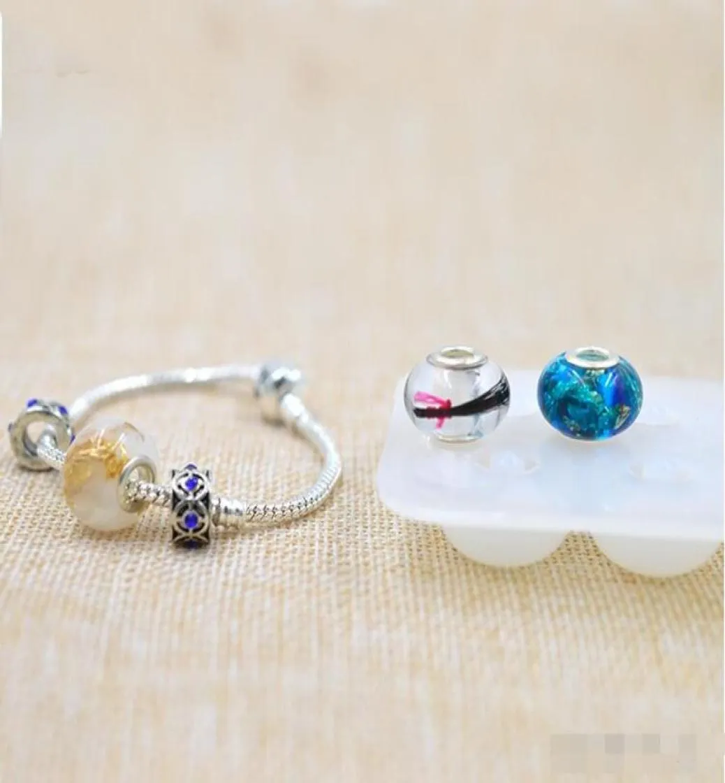 Handgjorda silikonformpärlor hänge klara mögel Diy -armband Verktyg Handfarkost smycken gör mögel hartsformar för smycken5347543