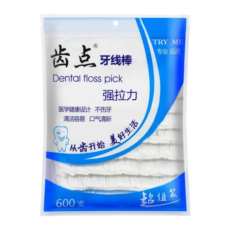 Brosse à dents 600pcs Floss dentaire Flusser Picks Socontes dentaires de dents de dents Interdent Bruss dentaire Nettoyage dentaire Floss dentaire Pick Oral