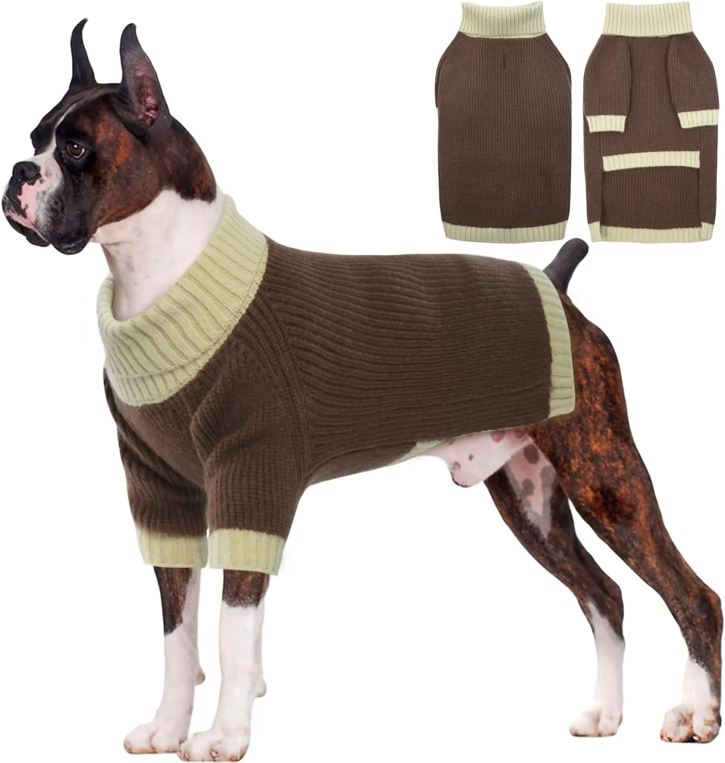 OUOBOB Christmas Dog Sweater for Large Dogs, Turtleneck Cable Knit Pullover,  Camel XL from Dhgate Dog Sweaters & Hoodies - price 15.57