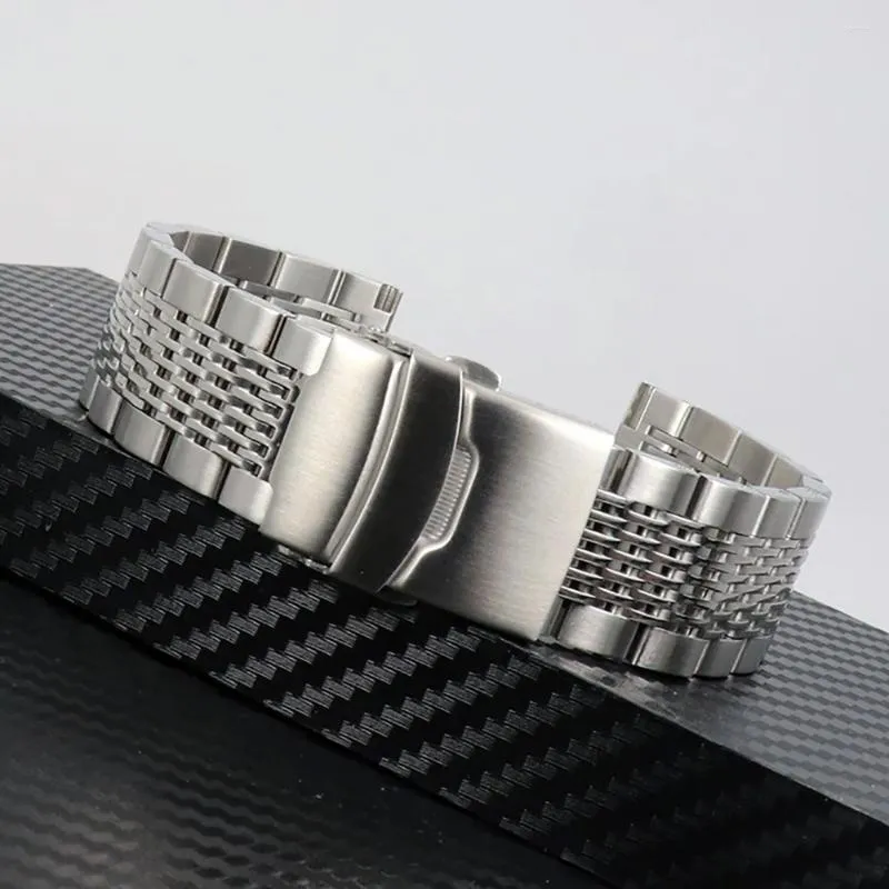 Banda di orologi 316L Acciaio inossidabile per bracciale a fibbia pieghevole in rete 18/22/22/24 mm Accessori