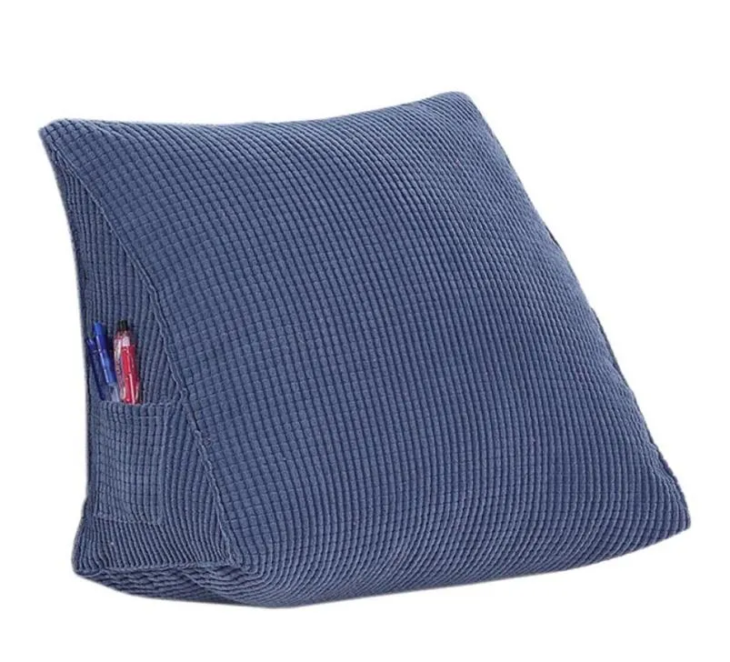 Fluffy Stirt Down alternativo Triangolo Cuscino a cuscino a cungole per alternativo per il divano letto Backgrors Pacchetto di velluto a coste di 1 colore solido44434938