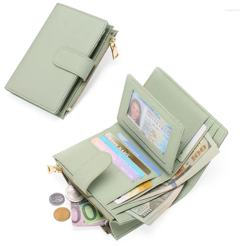 Wallets Korean Version Of The Ladies' Short Wallet With Multiple Cards For Men's Classic Change Card Package Cartera