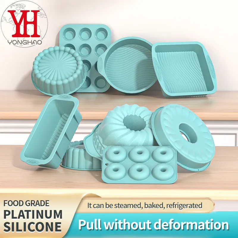 Moulds YongHao 3D Shape Silicone Cake Mold DIY Pastry Baking Tools for Cake Pan Kitchen Fluted Tube Pan Bakeware Cake Decorating Tool