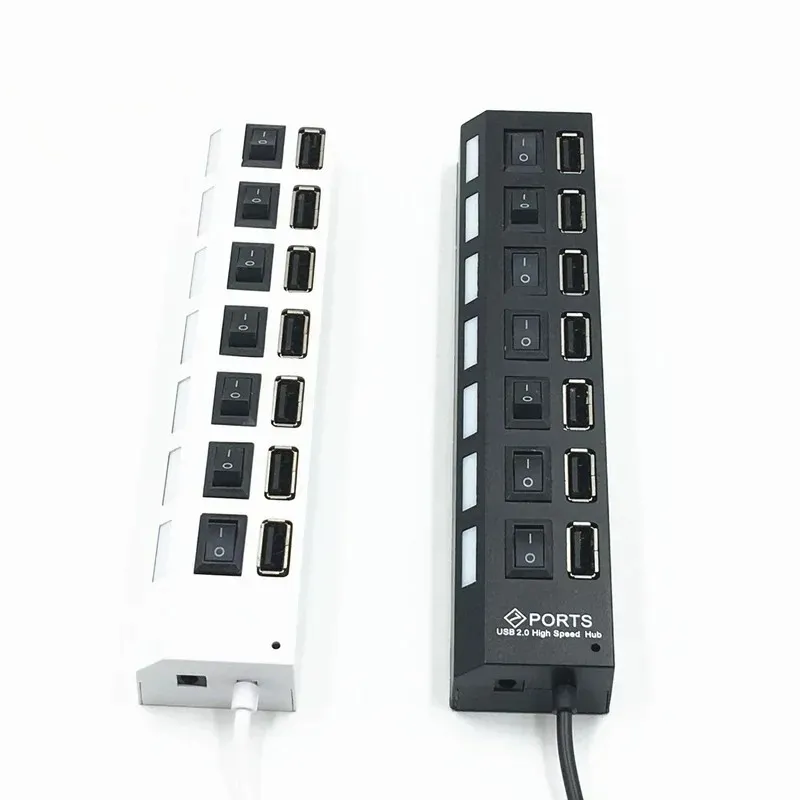 Nieuwe USB 2.0 HUB USB Hub 2.0 Meerdere USB Splitter 3 HAB met stroomadapter 7-poorts Meerdere extender 2.0 USB3 Hub met PCV-schakelaar voor USB Hub