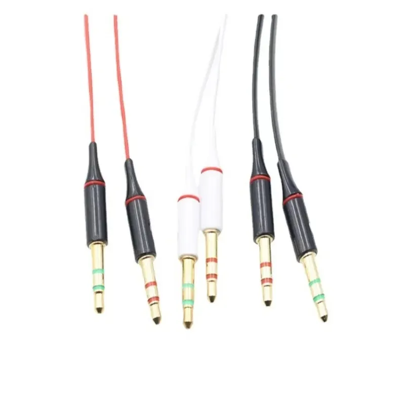 Adaptateur TRRS de 3,5 mm 2 mâle 1 Femme Mini Jack 3,5 mm 4 Pin Splitter stéréo Audio microphone Câble plat à 2 connecteur 3pin