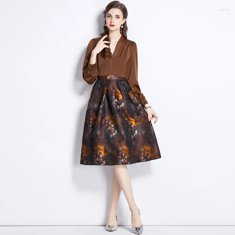 JACQUARD HEPBURN DRESS /S