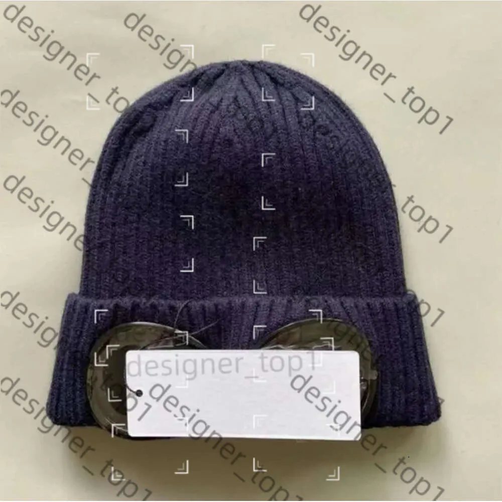 CP Company Hat Dwie obiektyw okulary gogle czapki mężczyźni dzianiny czapki czapki czapki na zewnątrz CP Companys Woman Uniesex zima czapka czarna szara maska ​​cp hat gorros 4663